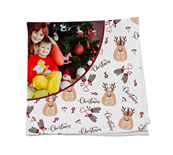 Tovagliolo in tessuto con renne disegnate