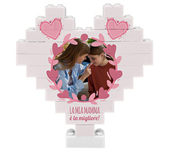Puzzle mattoncini cuore La mia mamma è la migliore