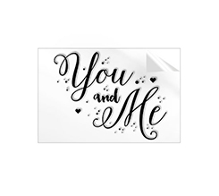Adesivi rettangolari piccoli you and me