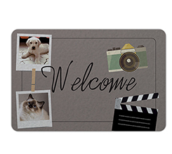 Zerbino in feltro Welcome polaroid