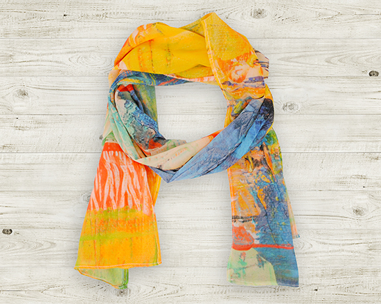 sciarpa in velluto personalizzata