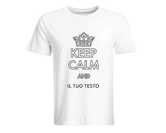 T-shirt in cotone con grafica Keep Calm