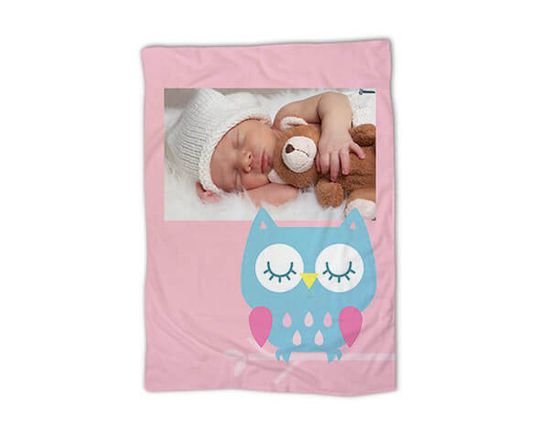 Gufetto stampato sulla coperta baby