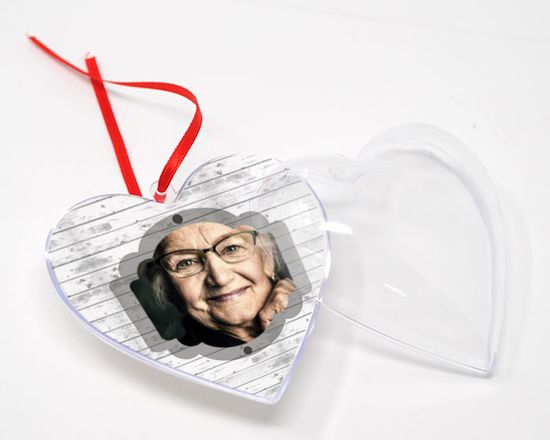 leggera e robusta la palla di Natale a forma di cuore