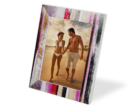 cornice fotografica righe colorate