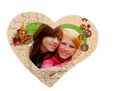 Puzzle a cuore con grafica di Natale