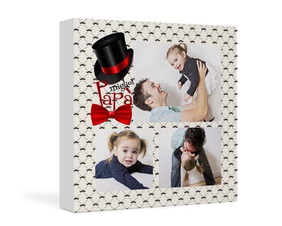 Preziosa tela collgae con baffi in sfondo