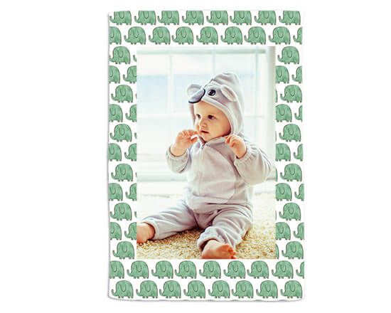 Coperta 150x100 Elefantini verdi