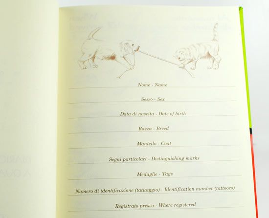 interno del libro degli animali