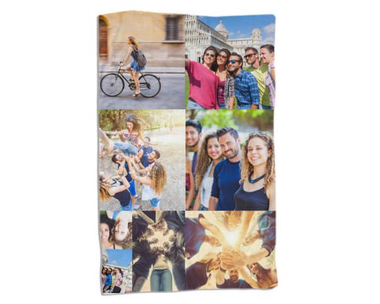 Coperta collage personalizzata con 7 foto