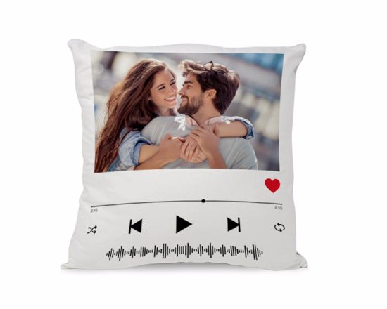 Cuscino in Dainetto personalizzato con grafica Spotify