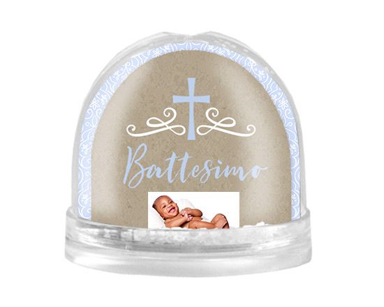 Palla di neve per il battesimo del tuo bimbo