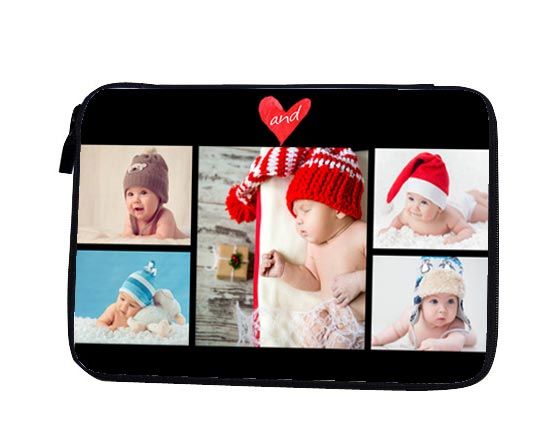 porta tablet con grafica e foto