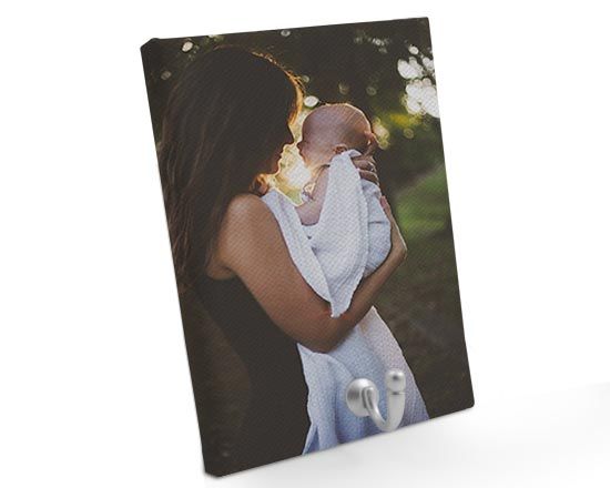 Appendiabiti in Tela 20x30 cm con foto di mamma con bambino