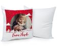 Cuscino poliestere retro bianco Buon Natale