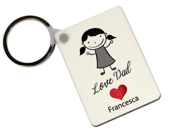 Portachiavi rettangolare con la piccola bimba