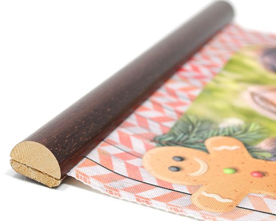 Listello noce. 4 colori disponibili per rifinire il calendario arazzo