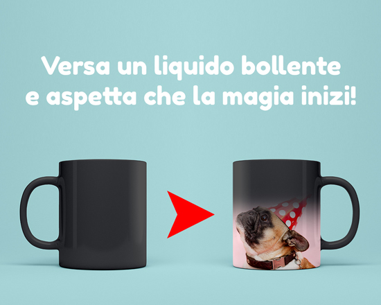 Tazza termosensibile, con liquido bollente svela immagine