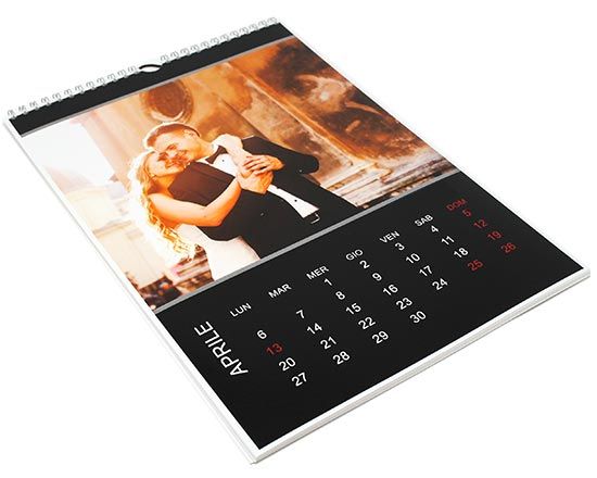 dimensione A4 per il calendario 13 pagine