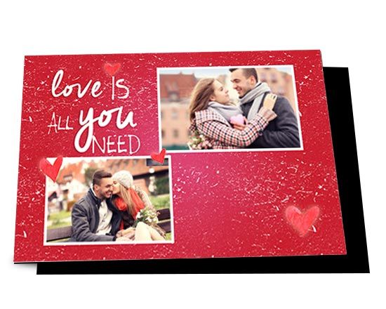 Un colore rosso con cuori per il tuo magnete