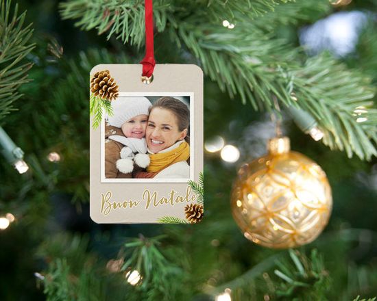 Targhetta Rettangolare in Feltro Pine cone