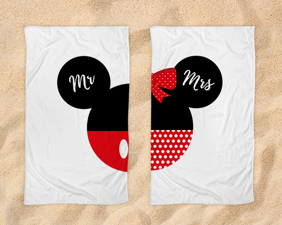 coppia di teli mare personalizzati