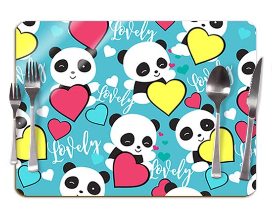 Tovaglietta in sughero Lovely panda
