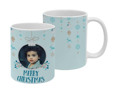 tazza con grafica natalizia nel colore celeste
