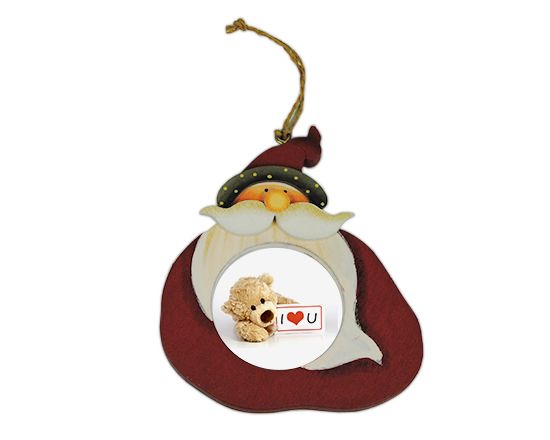 decorazione natalizia a forma di babbo natale