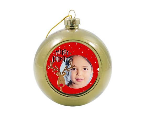 Palla di natale con grafica con renna