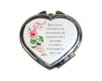 Specchietto a forma di cuore personalizzato con grafica, testi e foto