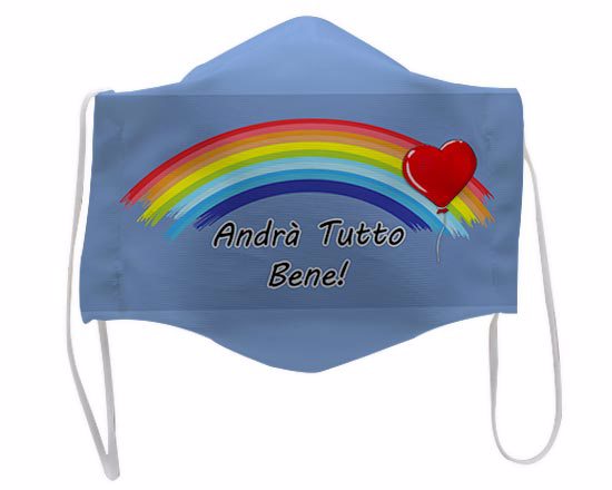 Mascherina viso Andrà tutto bene