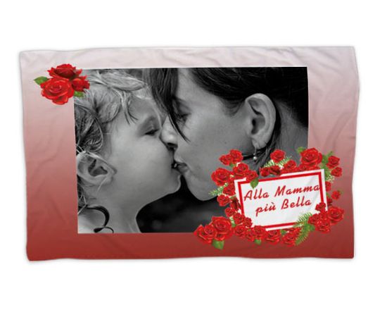 Coperta in pile con grafica per la festa della mamma