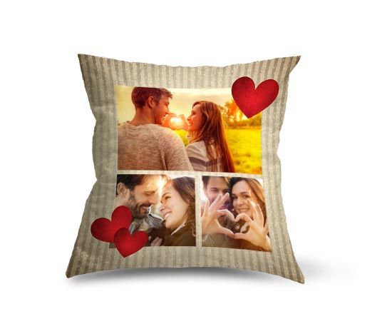 Cuscino quadrato con grafica di S. valentino