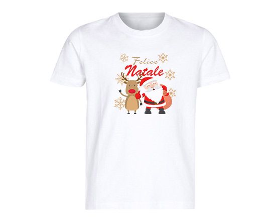 Babbo con renna per la maglietta bimbo