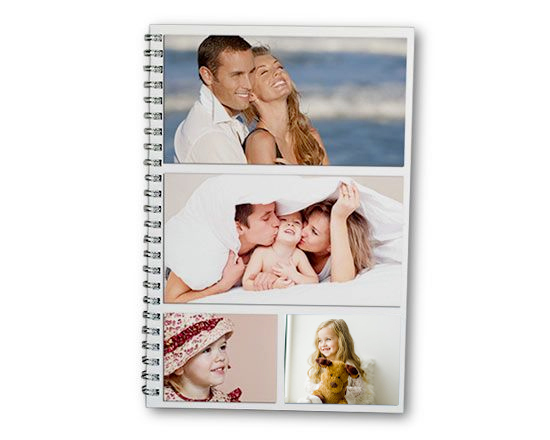 Collage fotografico stampato su agenda