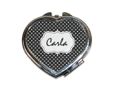 Specchietto a cuore da borsetta Shabby black
