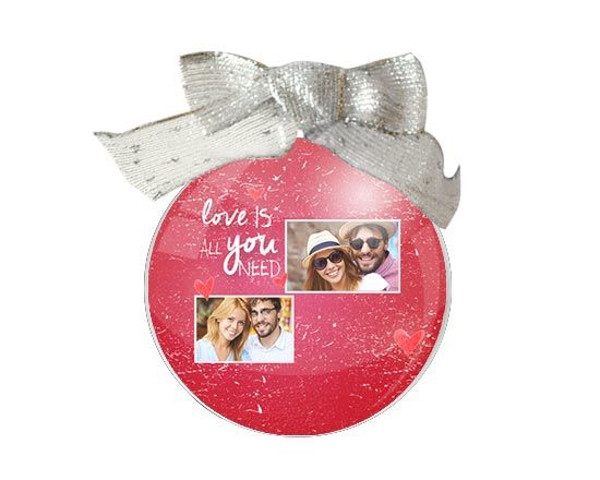 Palla di Natale tonda Love is you