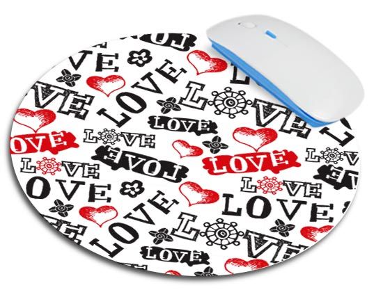 Tappetino mouse tondo Love in caos