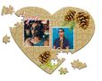 Puzzle cuore A4 Pigne natalizie