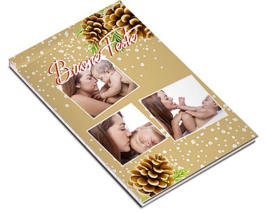 Il block notes rigido con grafica collage