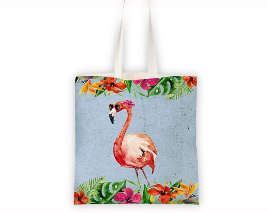 Borsa Shopping Fenicottero arancione