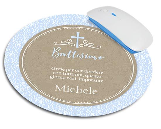 Tappetino mouse tondo Baptism him