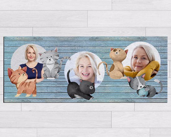 Passatoia personalizzata con grafica gatti