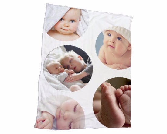 Coperte Baby personalizzate con foto, interamente stampate con foto