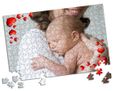 Puzzle A3 con grafica con scritte nere e rosa