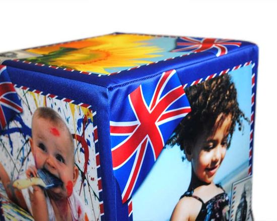 fotocubo realizzato in tessuto poliestere