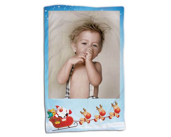 Coperta natalizia personalizzata con grafiche e immagini