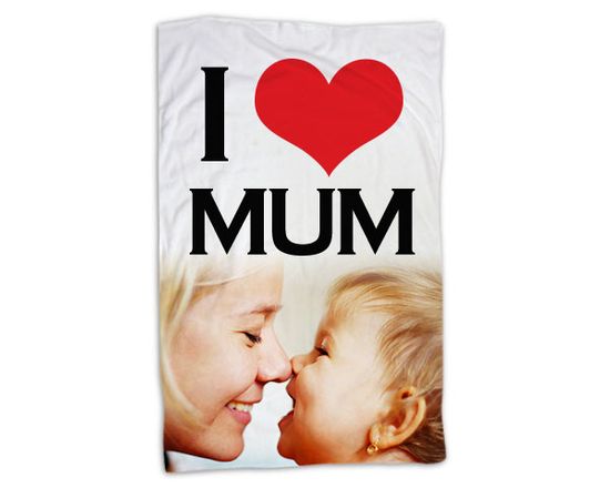 Coperta in pile con grafica per la mamma