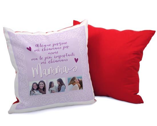 cuscino personalizzato con grafica per la mamma